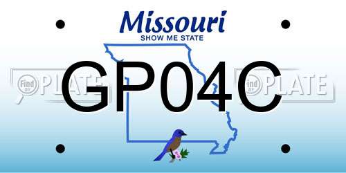 GP04C Missouri License Plate