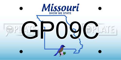 GP09C Missouri License Plate
