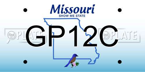 GP12C Missouri License Plate