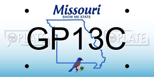 GP13C Missouri License Plate