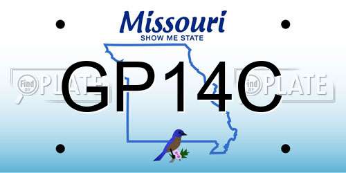 GP14C Missouri License Plate