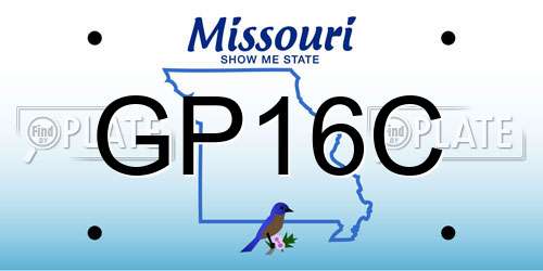 GP16C Missouri License Plate