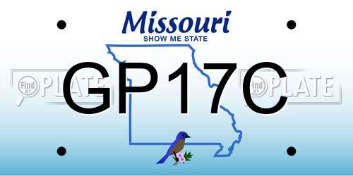 GP17C Missouri License Plate