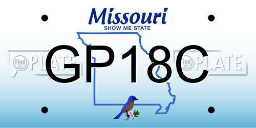 GP18C Missouri License Plate