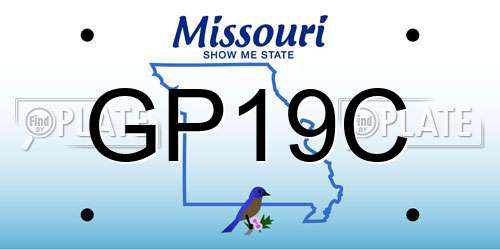 GP19C Missouri License Plate