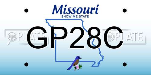 GP28C Missouri License Plate