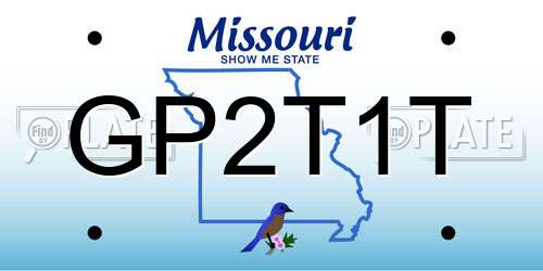 GP2T1T Missouri License Plate