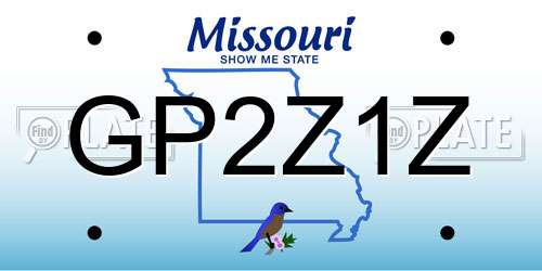GP2Z1Z Missouri License Plate