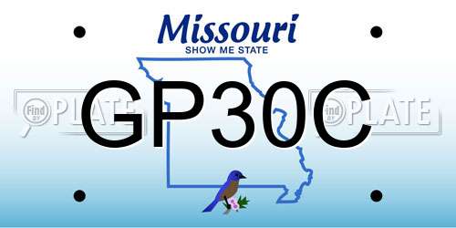 GP30C Missouri License Plate