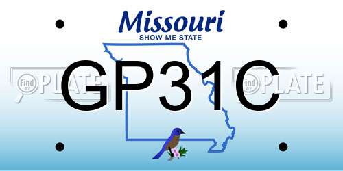 GP31C Missouri License Plate