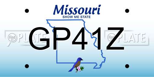 GP41Z Missouri License Plate