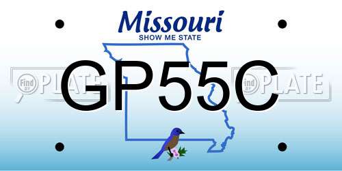 GP55C Missouri License Plate