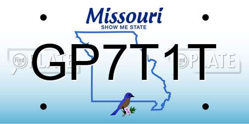 GP7T1T Missouri License Plate