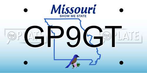 GP9GT Missouri License Plate