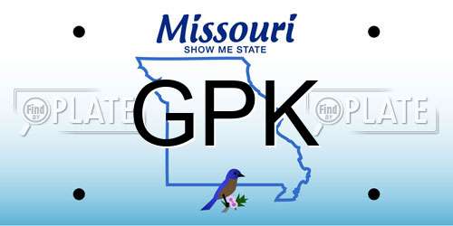 GPK Missouri License Plate