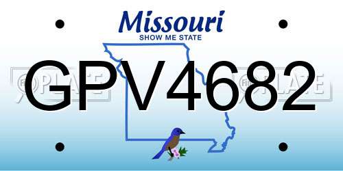 GPV4682 Missouri License Plate