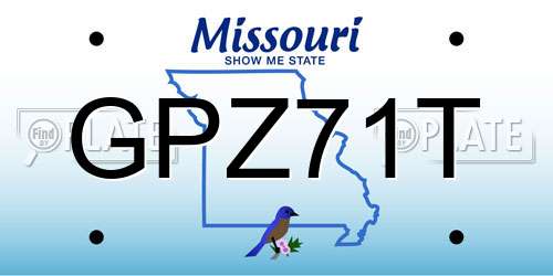 GPZ71T Missouri License Plate
