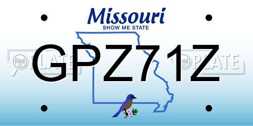 GPZ71Z Missouri License Plate