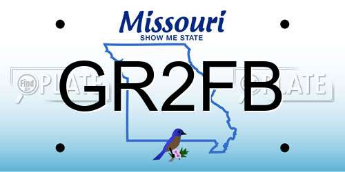 GR2FB Missouri License Plate
