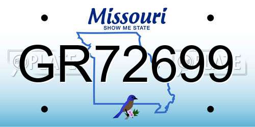 GR72699 Missouri License Plate