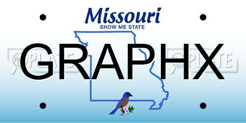 GRAPHX Missouri License Plate
