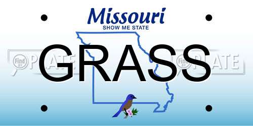 GRASS Missouri License Plate