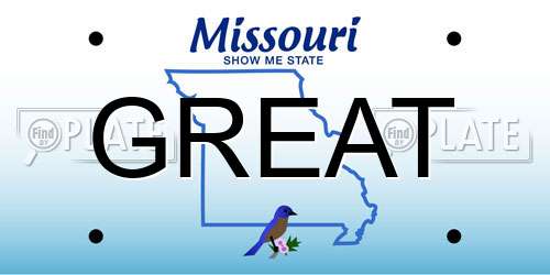 GREAT Missouri License Plate