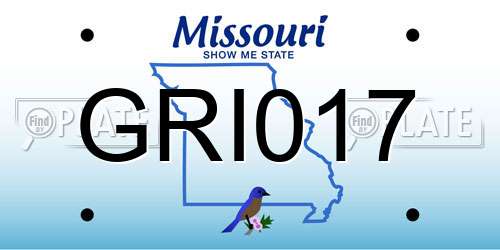 GRI017 Missouri License Plate