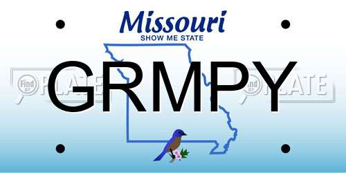 GRMPY Missouri License Plate