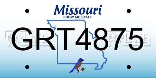 GRT4875 Missouri License Plate