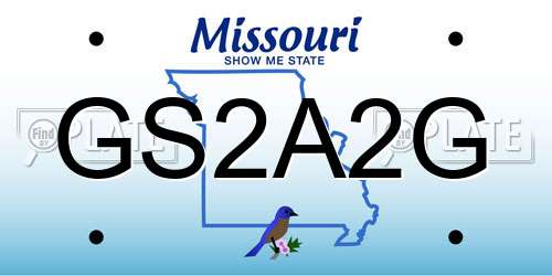 GS2A2G Missouri License Plate