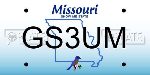 GS3UM Missouri License Plate