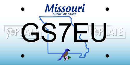 GS7EU Missouri License Plate