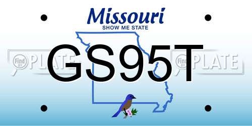 GS95T Missouri License Plate