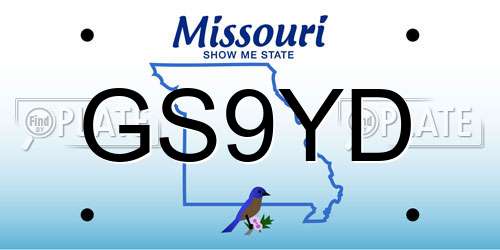 GS9YD Missouri License Plate