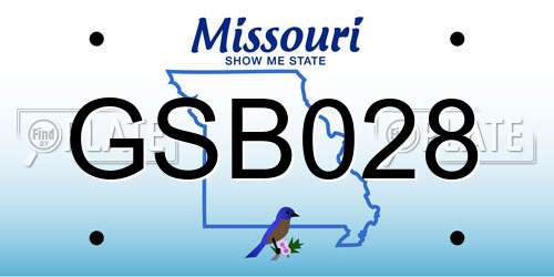 GSB028 Missouri License Plate