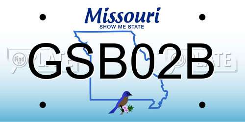 GSB02B Missouri License Plate