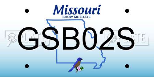 GSB02S Missouri License Plate