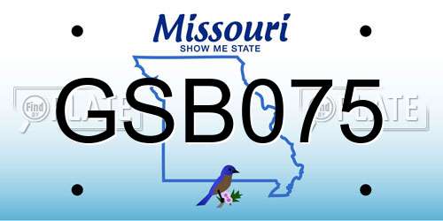 GSB075 Missouri License Plate
