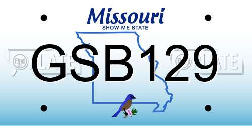 GSB129 Missouri License Plate