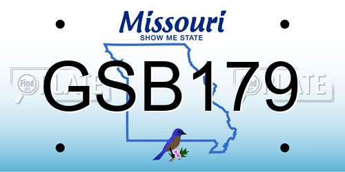 GSB179 Missouri License Plate