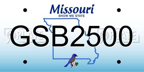GSB2500 Missouri License Plate