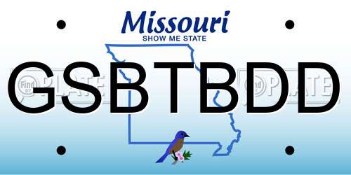 GSBTBDD Missouri License Plate