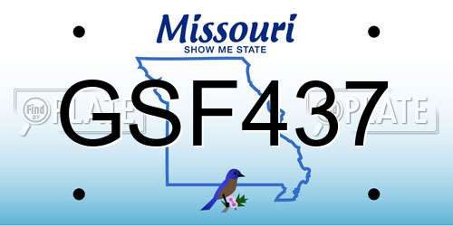 GSF437 Missouri License Plate