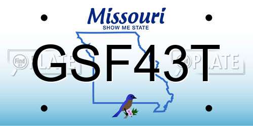 GSF43T Missouri License Plate