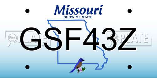 GSF43Z Missouri License Plate