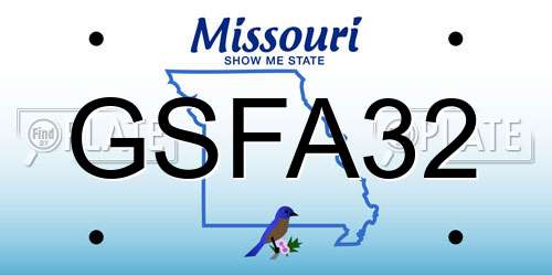 GSFA32 Missouri License Plate
