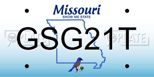 GSG21T Missouri License Plate