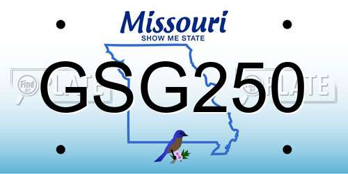 GSG250 Missouri License Plate