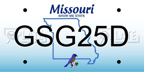GSG25D Missouri License Plate